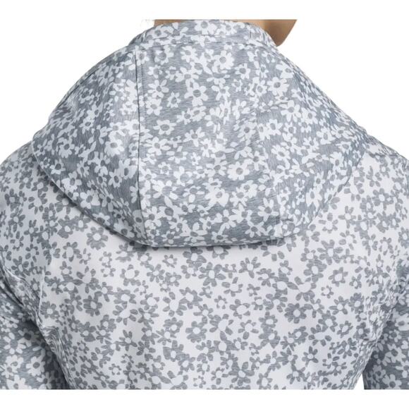 🌸 G/FORE Women's Outline Floral Cozy Jersey Full Zip Mid Layer Golf Jacket (XL) - Picture 4 of 11